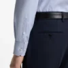 Slim-fit shirt in structured wrinkle-free cotton