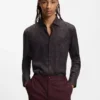 Slim-fit shirt with all-over print