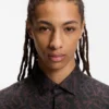 Slim-fit shirt with all-over print