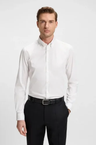 Slim-fit shirt with Double B monogram