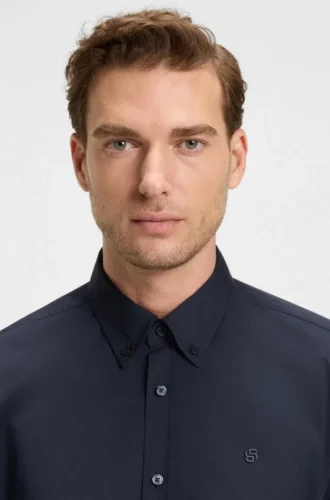 Slim-fit shirt with Double B monogram