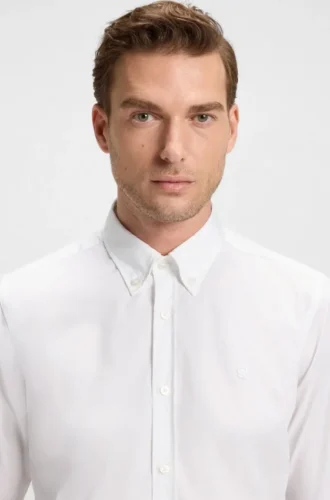 Slim-fit shirt with Double B monogram