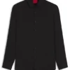Slim-fit shirt with jacquard pattern