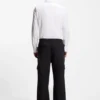Slim-fit shirt with logo jacquard
