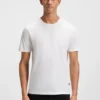 Slim-fit short-sleeved T-shirt in mercerised cotton