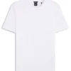 Slim-fit short-sleeved T-shirt in mercerised cotton