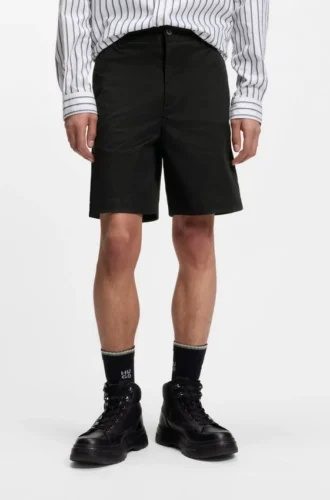 Slim-fit shorts in stretch-cotton twill