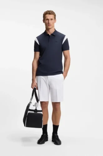 Slim-fit shorts in water-repellent stretch fabric