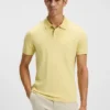 Slim-fit stretch-cotton polo shirt with logo patch