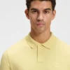 Slim-fit stretch-cotton polo shirt with logo patch