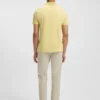 Slim-fit stretch-cotton polo shirt with logo patch