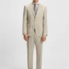 Slim-fit suit in checked stretch wool Slim-fit suit in checked stretch wool