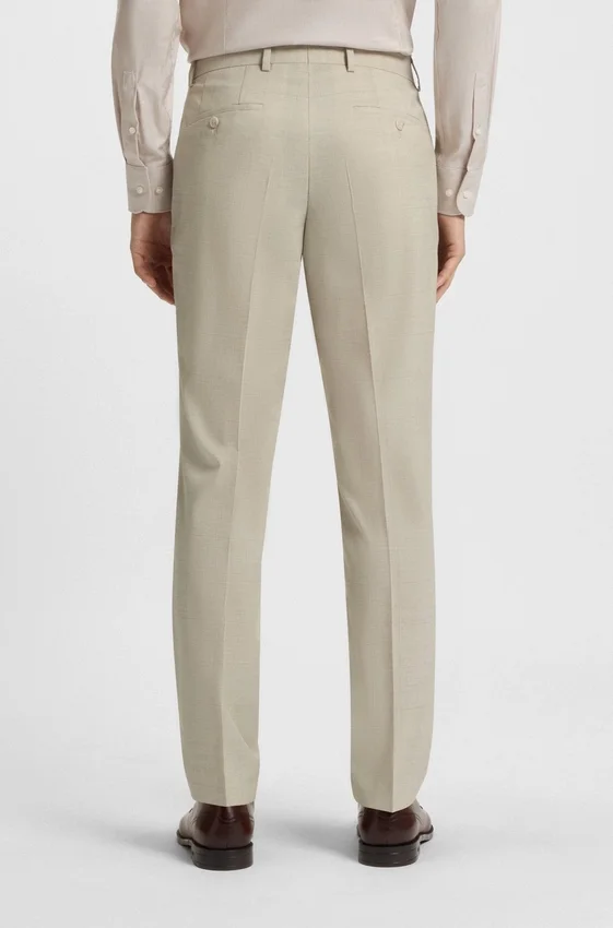 Slim-fit suit in checked stretch wool Slim-fit suit in checked stretch wool