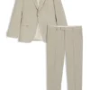 Slim-fit suit in checked stretch wool Slim-fit suit in checked stretch wool