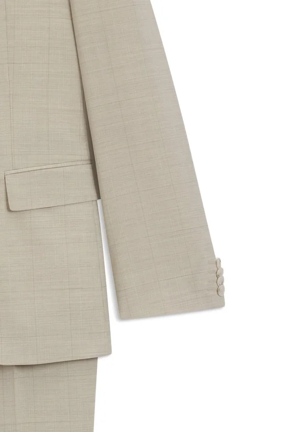 Slim-fit suit in checked stretch wool Slim-fit suit in checked stretch wool