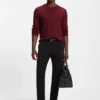 Slim-fit sweater in merino wool