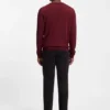 Slim-fit sweater in merino wool