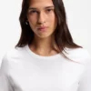 Slim-fit T-shirt in cotton, modal and silk