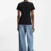 Slim-fit T-shirt in cotton with blue boxed logo