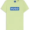 Slim-fit T-shirt in cotton with blue boxed logo