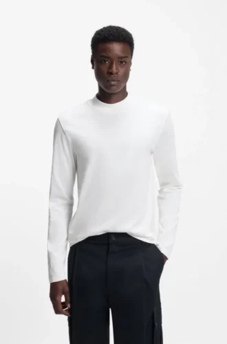 Slim-fit T-shirt in mercerised cotton
