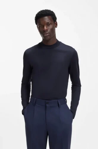 Slim-fit T-shirt in mercerised cotton