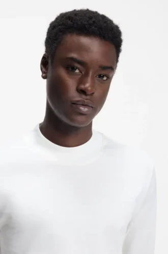 Slim-fit T-shirt in mercerised cotton