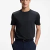 Slim-fit T-shirt in mercerized cotton
