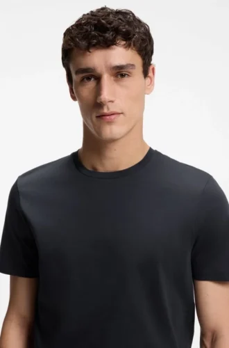 Slim-fit T-shirt in mercerized cotton