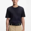 Slim-fit T-shirt with mercerised cotton