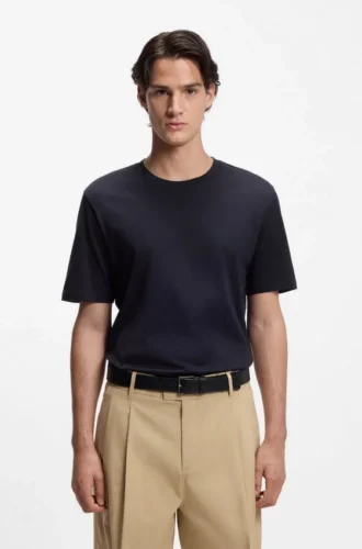 Slim-fit T-shirt with mercerised cotton