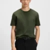 Slim-fit T-shirt with mercerised cotton