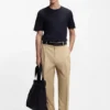 Slim-fit T-shirt with mercerised cotton