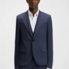 Slim-fit three-piece suit in stretch sharkskin