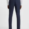 Slim-fit three-piece suit in stretch sharkskin