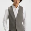 Slim-fit three-piece suit in stretch sharkskin