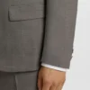 Slim-fit three-piece suit in stretch sharkskin