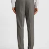 Slim-fit three-piece suit in stretch sharkskin
