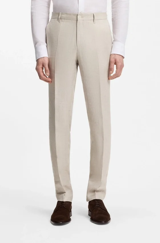 Slim-fit trousers in a linen blend Slim-fit trousers in a linen blend