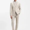 Slim-fit trousers in a linen blend Slim-fit trousers in a linen blend