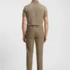 Slim-fit trousers in cotton-blend twill