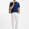 Slim-fit trousers in cotton, silk and stretch Slim-fit trousers in cotton, silk and stretch