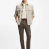 Slim-fit trousers in cotton, silk and stretch Slim-fit trousers in cotton, silk and stretch