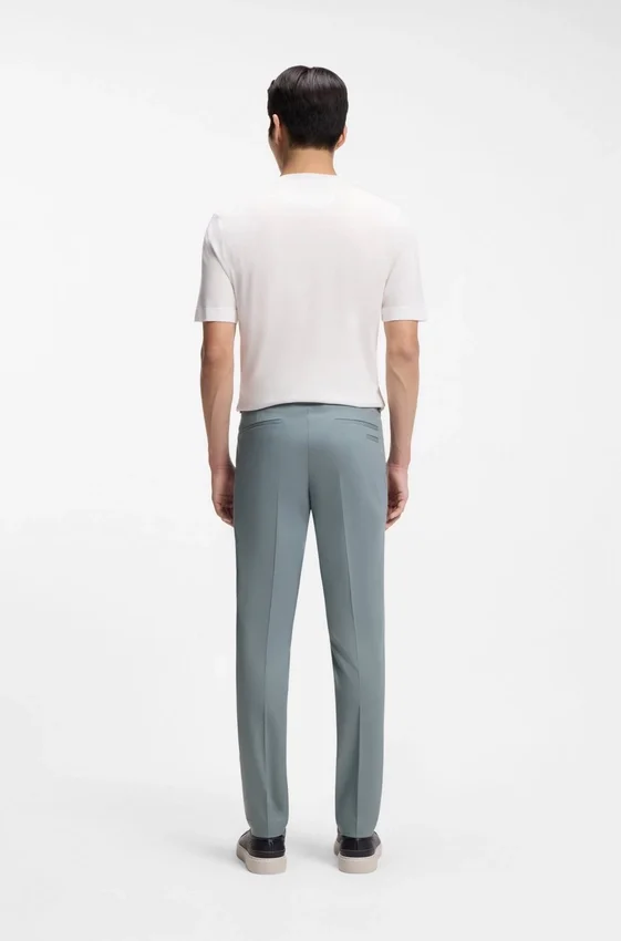 Slim-fit trousers in cotton, silk and stretch Slim-fit trousers in cotton, silk and stretch