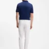 Slim-fit trousers in cotton, silk and stretch Slim-fit trousers in cotton, silk and stretch