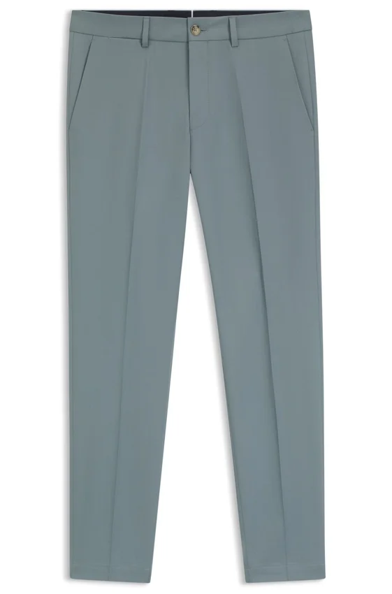 Slim-fit trousers in cotton, silk and stretch Slim-fit trousers in cotton, silk and stretch