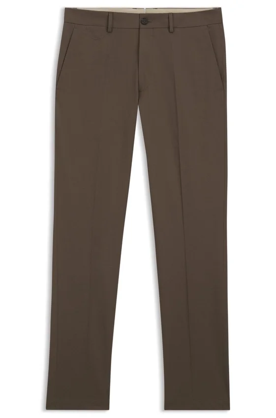 Slim-fit trousers in cotton, silk and stretch Slim-fit trousers in cotton, silk and stretch