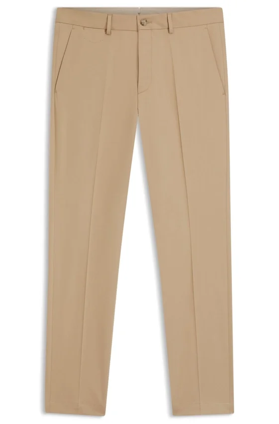 Slim-fit trousers in cotton, silk and stretch Slim-fit trousers in cotton, silk and stretch