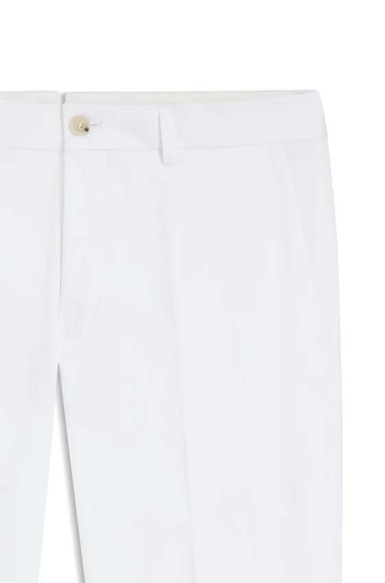 Slim-fit trousers in cotton, silk and stretch Slim-fit trousers in cotton, silk and stretch