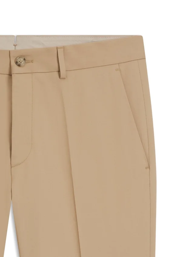 Slim-fit trousers in cotton, silk and stretch Slim-fit trousers in cotton, silk and stretch